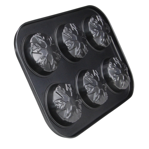 Plaque de cuisson flocon de neige en métal gris de 10 po