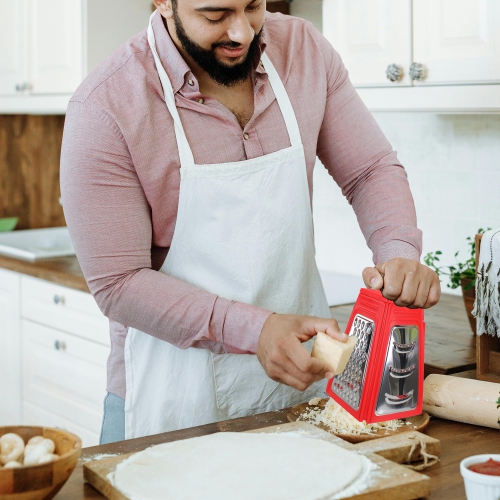 8.25" Red Collapsible Box Kitchen Grater