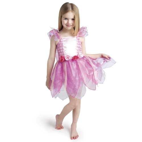 Costume d'Halloween pour tout-petit, fille fée, rose et blanc - petit