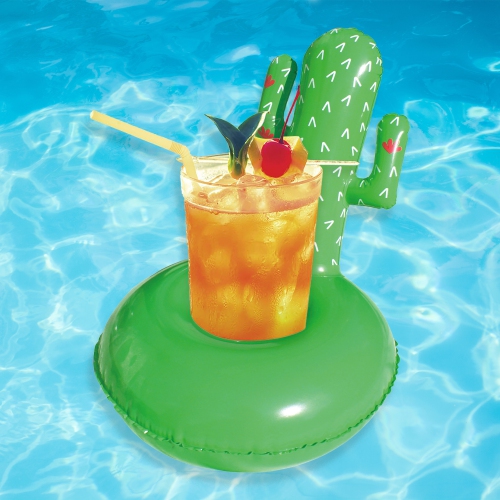 Inflatable Cactus Swimming Pool Floating Drink Holder - 18"