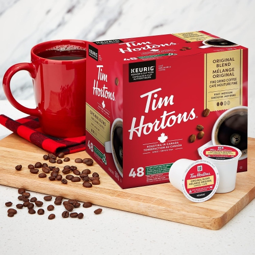 Tim Hortons Original Coffee blend, Single Serve Keurig K-Cup Pods, Medium Roast, 48 Count