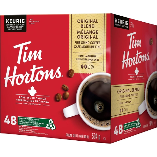 Tim Hortons Original Coffee blend, Single Serve Keurig K-Cup Pods, Medium Roast, 48 Count