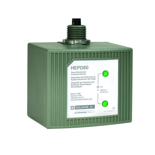 Schneider Electric HEPD80C Whole House Surge Home Electronics Protective Device, Grey