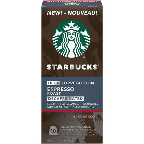 Starbucks by Nespresso Decaf Espresso Roast Nespresso Coffee Capsules, Original Line Compatible, 5 X 10 Nespresso Coffee Pods, 50 Count