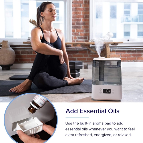 Levoit Humidifier for Bedroom, Cool Mist Humidifiers for Plants, 6L Top Fill for Large Room, Essential Oil Tray, Smart Control, Work with Alexa, Auto