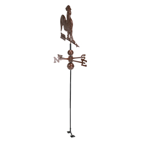 3' Chocolate Brown Rooster Outdoor Weathervane