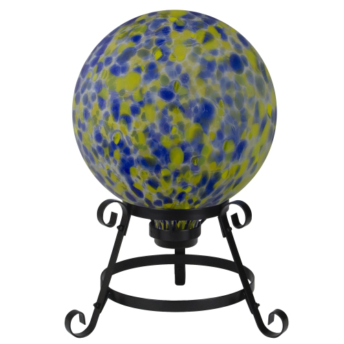 NORTHLIGHT  10" And Blue Outdoor Patio Garden Gazing Ball In Yellow I love gazing balls! They look so pretty in my flowerbeds and yard