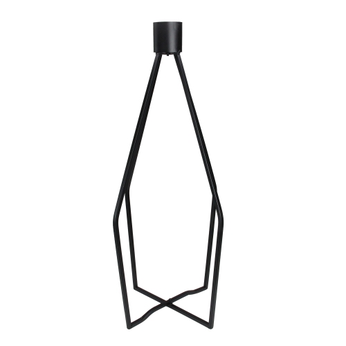 30" Black Matte Geometric Gazing Ball Stand