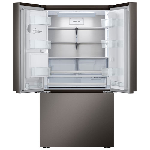 LG 36" 25.5 Cu. Ft. French Door Refrigerator w/ Water & Ice Dispenser - Black Stainless Steel