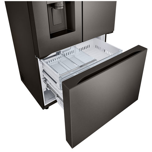 LG 36" 25.5 Cu. Ft. French Door Refrigerator w/ Water & Ice Dispenser - Black Stainless Steel
