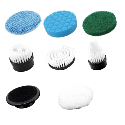 axGear Electric Brush Spin Scrubber Cordless Rechargeable Handheld Power Cleaning with 7 Replaceable Brush Heads