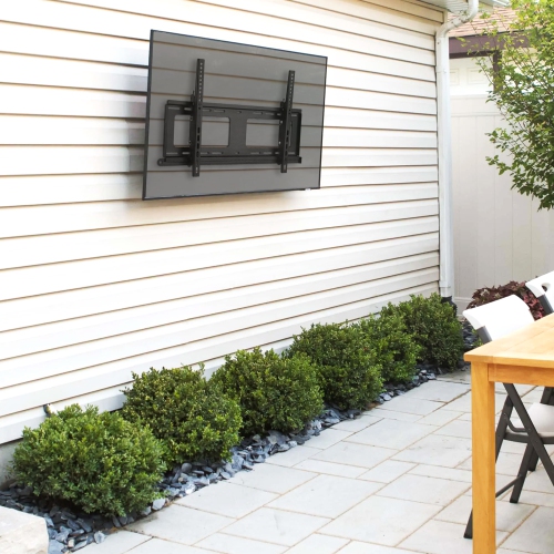 ZeboZap Vinyl Siding TV mount | Holds upto 80 Inch TV on Vinyl Siding, Stucco, Brick and Stone | WeatherProof | Lockable with padlock | Tilting 15