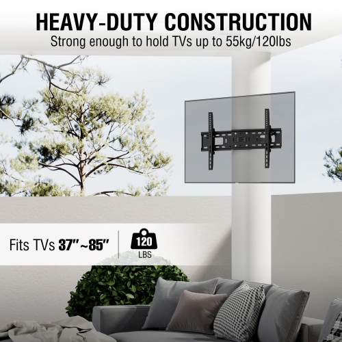 ZeboZap NO Drill Tilt Only Outdoor TV Mount | GAZEBO/Patio/Pergola TV Mount | Square Post TV Mount | Stainless Steel Screws | Weatherproof | Holds