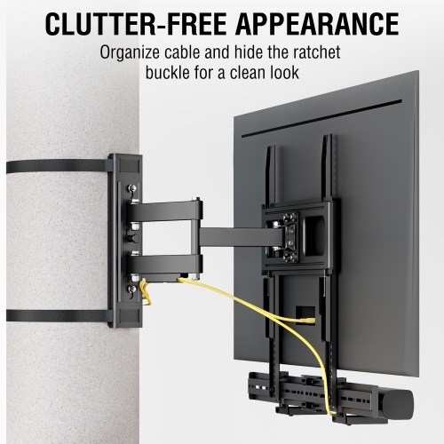 ZeboZap DIY Gazebo TV Mount | No Drill Full Motion | Outdoor TV Mount | Patio/Pergola/Post TV Mount | Stainless Steel Screws | Weatherproof | Holds