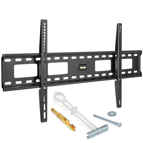 CONDOMOUNTS  Fixed Tv Wall Mount for Steel Stud | No Stud Drywall | Tv Mount Metal Studs | Holds 132Lbs | Fits 42"-75" Tvs | Includes Elephant Anchor Set & 1 Titanium Drill Bit