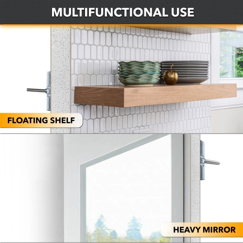 CondoMounts Tiled Wall TV Mounting Kit | Granite/Marble Wall | NO Stud Wall | Grab Bar | Home Accessories Mount | Holds 90lbs | Includes 4 Elephant