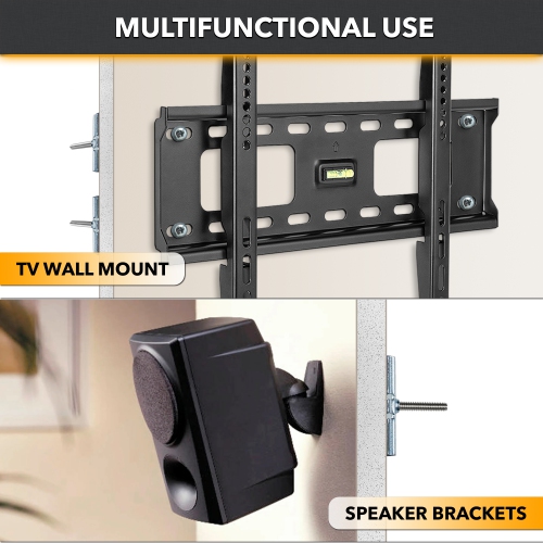 CondoMounts UNIVERSAL Wall Mounting Anchors | TV Mount Metal/Steel/NO Stud | Metal Stud Anchors | Cabinets | Holds 90lbs | Includes 25 Elephant