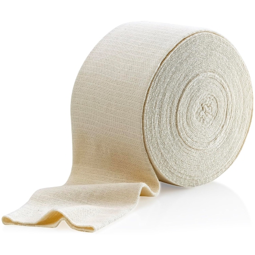 Image 1 of 9.. Elastic Tubular Support Bandage Size D, 10M Box - Natural Color for Large Knee Support Bandage -Medium Thigh, Cotton Spandex