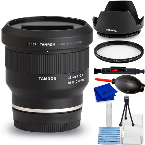 TAMRON  35MM F/2.8 Di Iii Osd M 1:2 Lens for Sony E F053S - 7PC Accessory Bundle