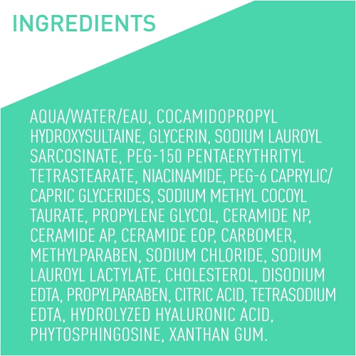 CeraVe FOAMING Face Cleanser, Gentle Face Wash with Hyaluronic Acid, Niacinamide, Ceramides.