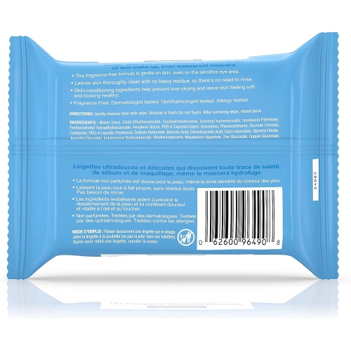 Neutrogena Makeup Remover Cleansing Face Wipes, Alcohol Free Facial Wipes , Dual Pack