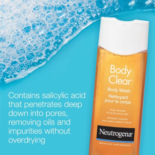 Neutrogena Body Clear Acne Body Wash with Salicylic Acid, 250 mL - Original