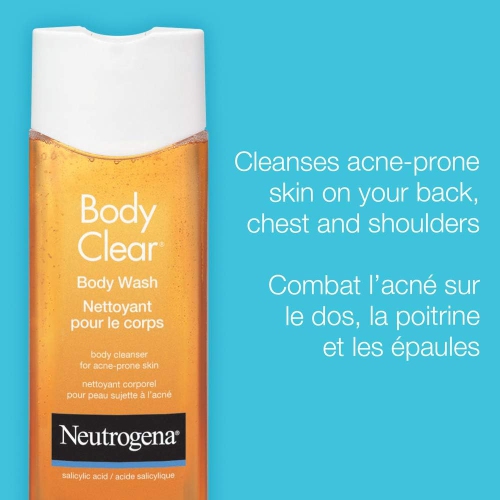 Neutrogena Body Clear Acne Body Wash with Salicylic Acid, 250 mL - Original