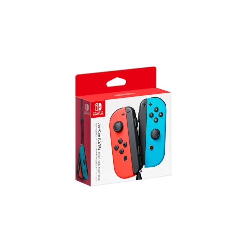 Manettes Joy-Con gauche et droite pour Nintendo Switch - Rouge néon/Bleu néon - Boîte ouverte