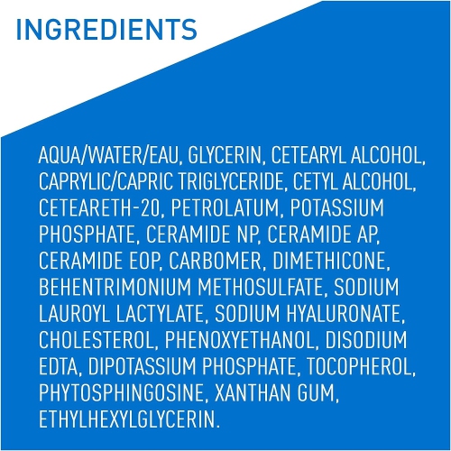 Crème hydratante CeraVe format voyage hydratant quotidien pour le visage et le corps pour peau normale à sèche sans parfum d'acide hyaluronique, 57