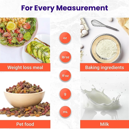 Etekcity Luminary 22 lb – Balance numérique pour cuisine alimentaire pour perte de poids, IPX6 étanche, rechargeable, onces et grammes pour la