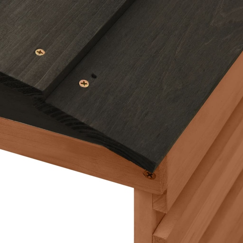 Garage robotique de tondeuse VIDAXL, noir et brun, 78x74x54 cm, bois de première