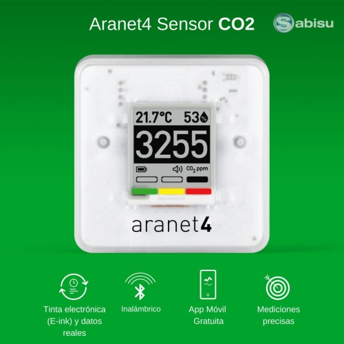 Aranet4 Accueil : Moniteur de qualité de l'air intérieur sans fil pour la maison, le bureau ou l'école - CO2, la température, l'humidité et plus