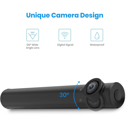 Caméra de recul sans fil AUTO-VOX pour TW1 seulement, sans installation de  câblage, HD 720P Super Night Vision avec batterie rechargeable