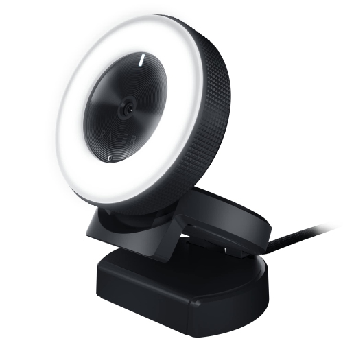 RAZER  Kiyo Streaming Webcam: Full HD 1080P 30 Fps / 720P 60 Fps - Ring Light W/adjustable Brightness - Built-In Microphone - Autofocus - Works For