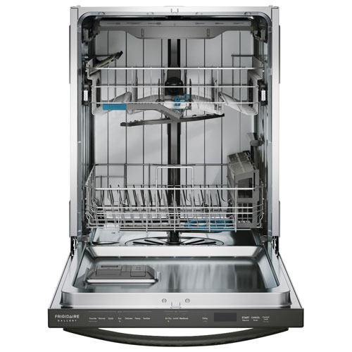 Frigidaire Gallery 24" 47dB Built-In Dishwasher with Stainless Tub & Third Rack (GDSH4715AD) - Black SS