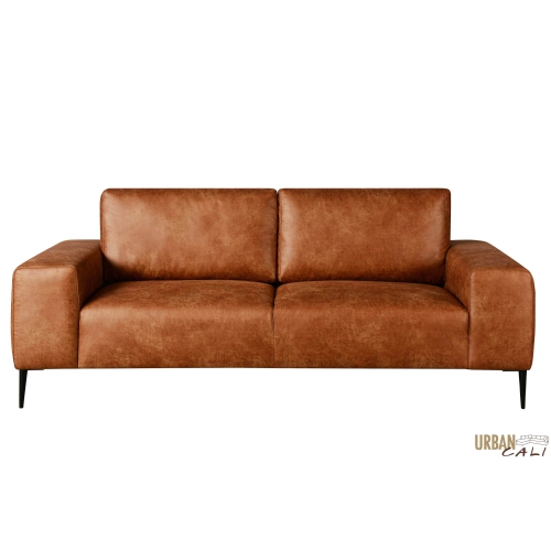 Urban Cali Fresno 2 Piece Sofa and Loveseat Set in Rustic Light Brown
