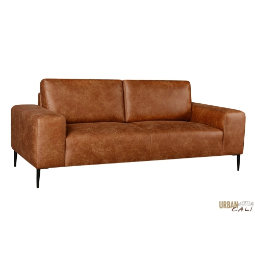Urban Cali Fresno 2 Piece Sofa and Loveseat Set in Rustic Light Brown