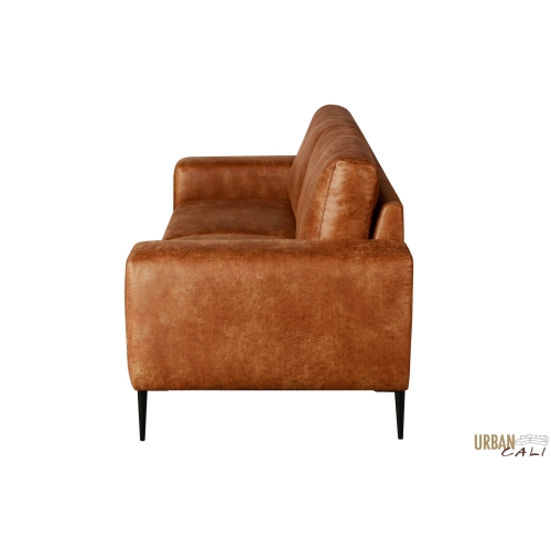 Urban Cali Fresno 2 Piece Sofa and Loveseat Set in Rustic Light Brown