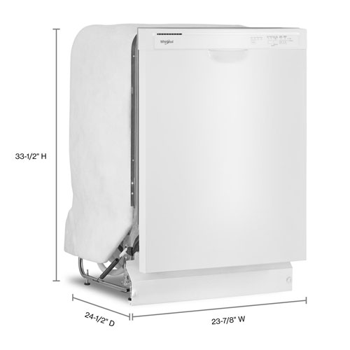 Lave-vaisselle encastrable 24 po 57dB de Whirlpool - Blanc