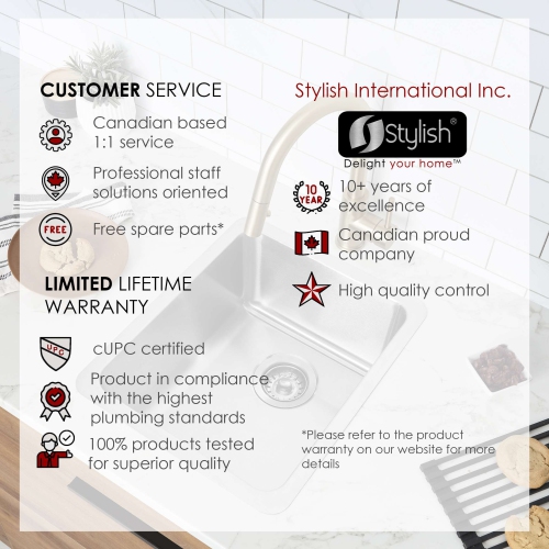 Stylish Dual-Mount 15" Stainless Steel Single Bowl Kitchen Sink S-405T