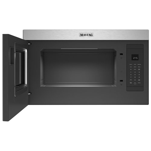 Maytag Over-The-Range Turntable-Free Flush-Mount Microwave - 1.1 Cu. Ft. - Stainless Steel