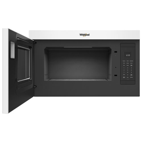 Whirlpool Over-The-Range Turntable-Free Flush-Mount Microwave - 1.1 Cu. Ft. - White
