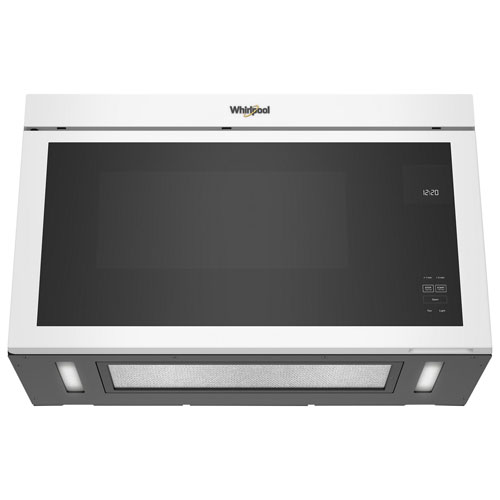 Whirlpool Over-The-Range Turntable-Free Flush-Mount Microwave - 1.1 Cu. Ft. - White