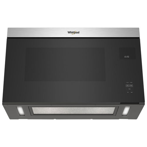 Whirlpool Over-The-Range Turntable-Free Flush-Mount Microwave - 1.1 Cu. Ft. - Stainless Steel