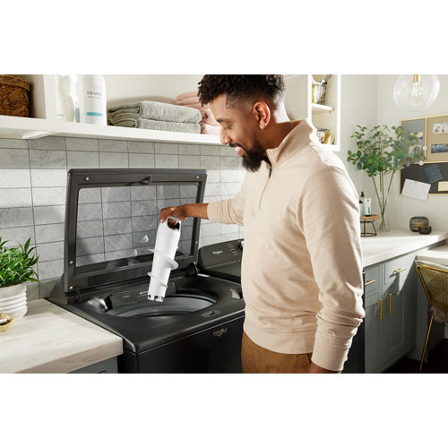 Whirlpool 6.1 Cu. Ft. High Efficiency 2-in-1 Top Load Washer - Volcano Black
