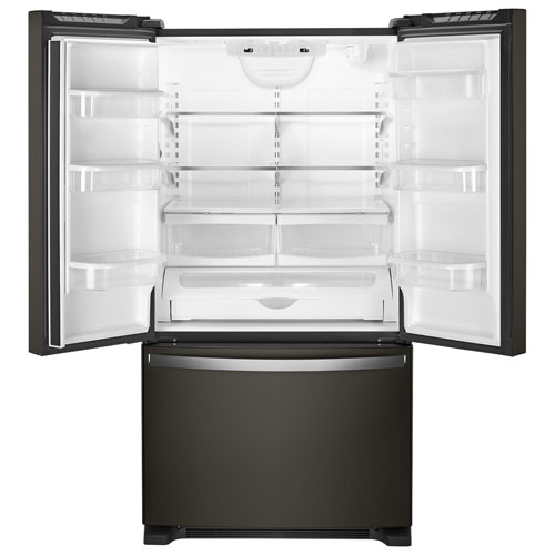 Whirlpool 33" 22.1 Cu. Ft. French Door Refrigerator w/Water Dispenser(WRFF5333PV) - Black Stainless Steel