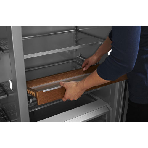 Kitchenaid 36" 20.8 Cu. Ft. Side-By-Side Refrigerator w/ Water & Ice Dispenser(KBSD706MPS) - Stainless Steel