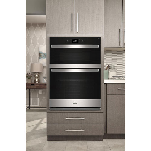 Whirlpool 27" 6.4 Cu. Ft. True Convection Electric Combination Wall Oven - Stainless Steel