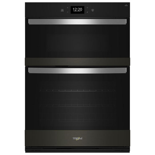 Whirlpool 30" 6.4 Cu. Ft. True Convection Electric Combination Wall Oven (WOEC7030PV) - Black Stainless Steel