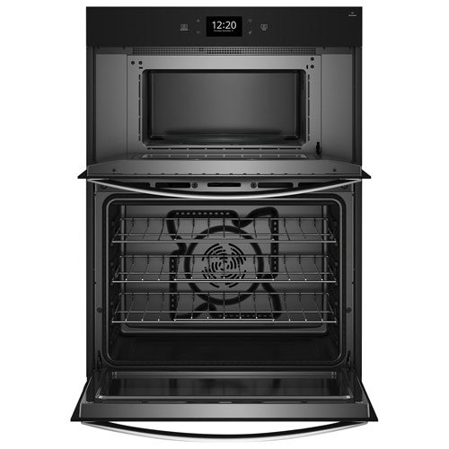 Whirlpool 30" 6.4 Cu. Ft. True Convection Electric Combination Wall Oven (WOEC7030PV) - Black Stainless Steel